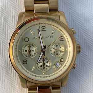 Authentic Michael Kors gold chunky watch